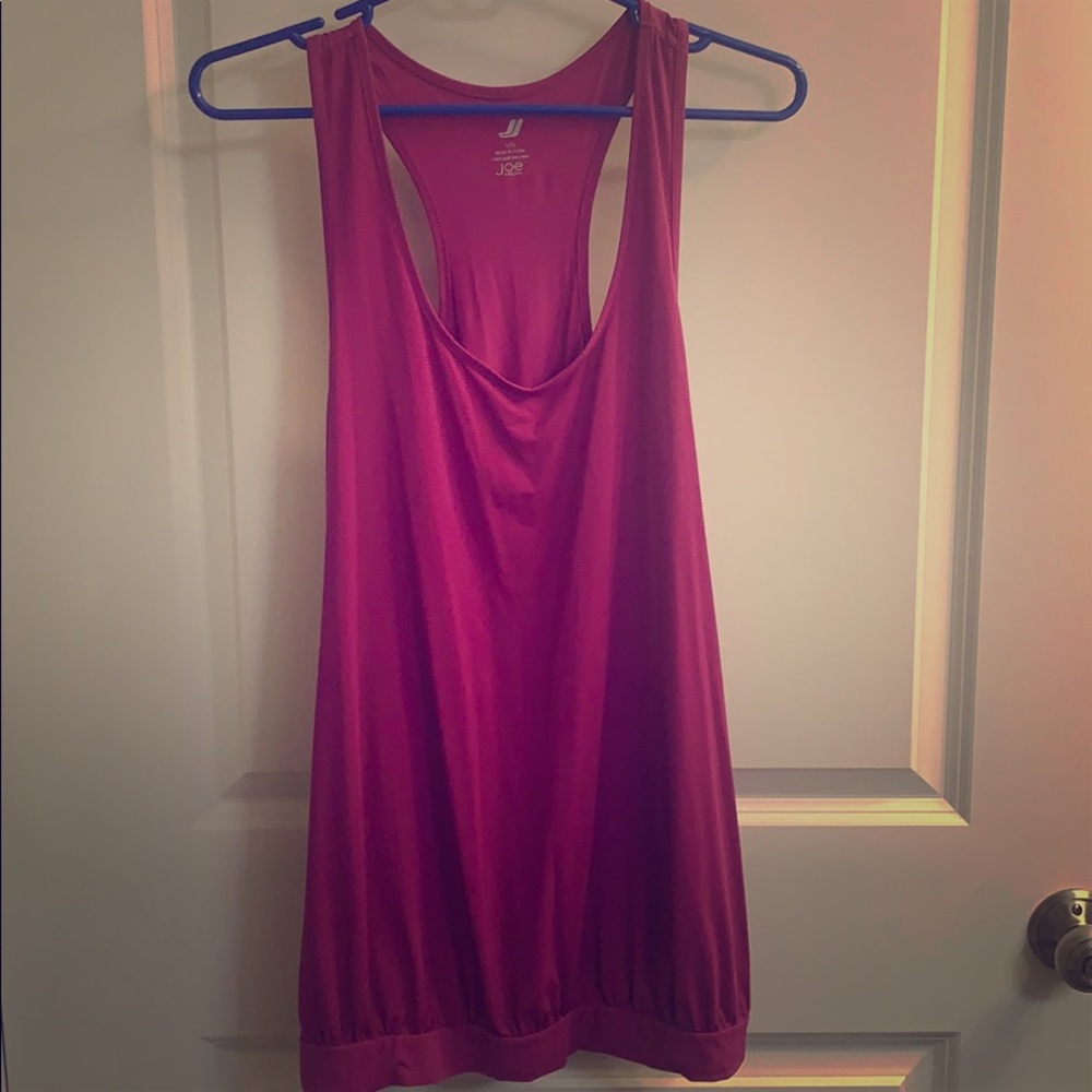 Razor back workout tunic top